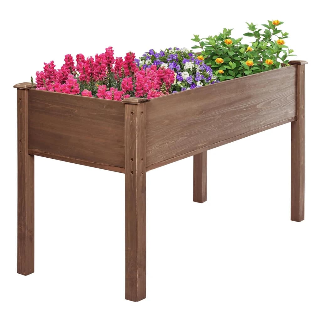 Wooden Raised Planter Bed, 120 cm
